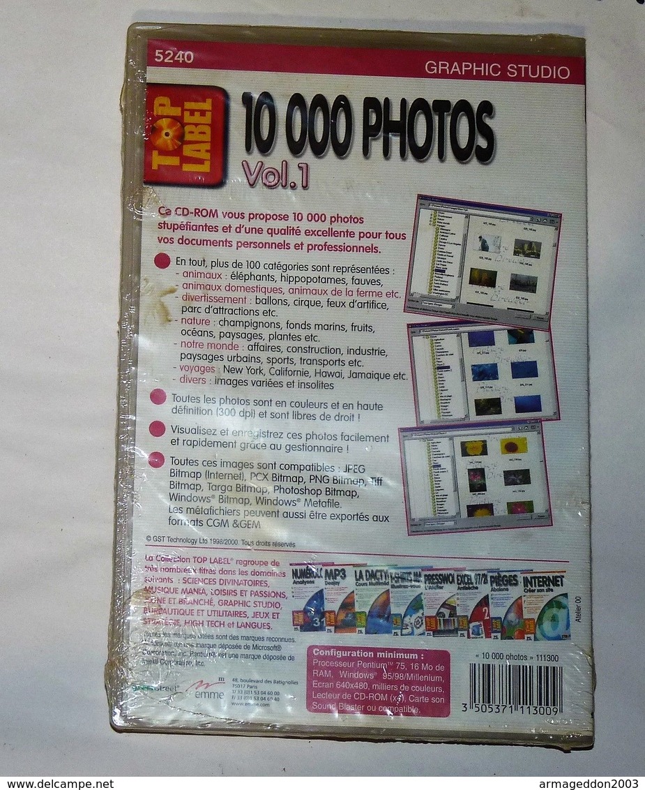 LOGICIEL PC 1000 PHOTOS VOLUME 1 / NEUF SOUS BLISTER - Jeux PC