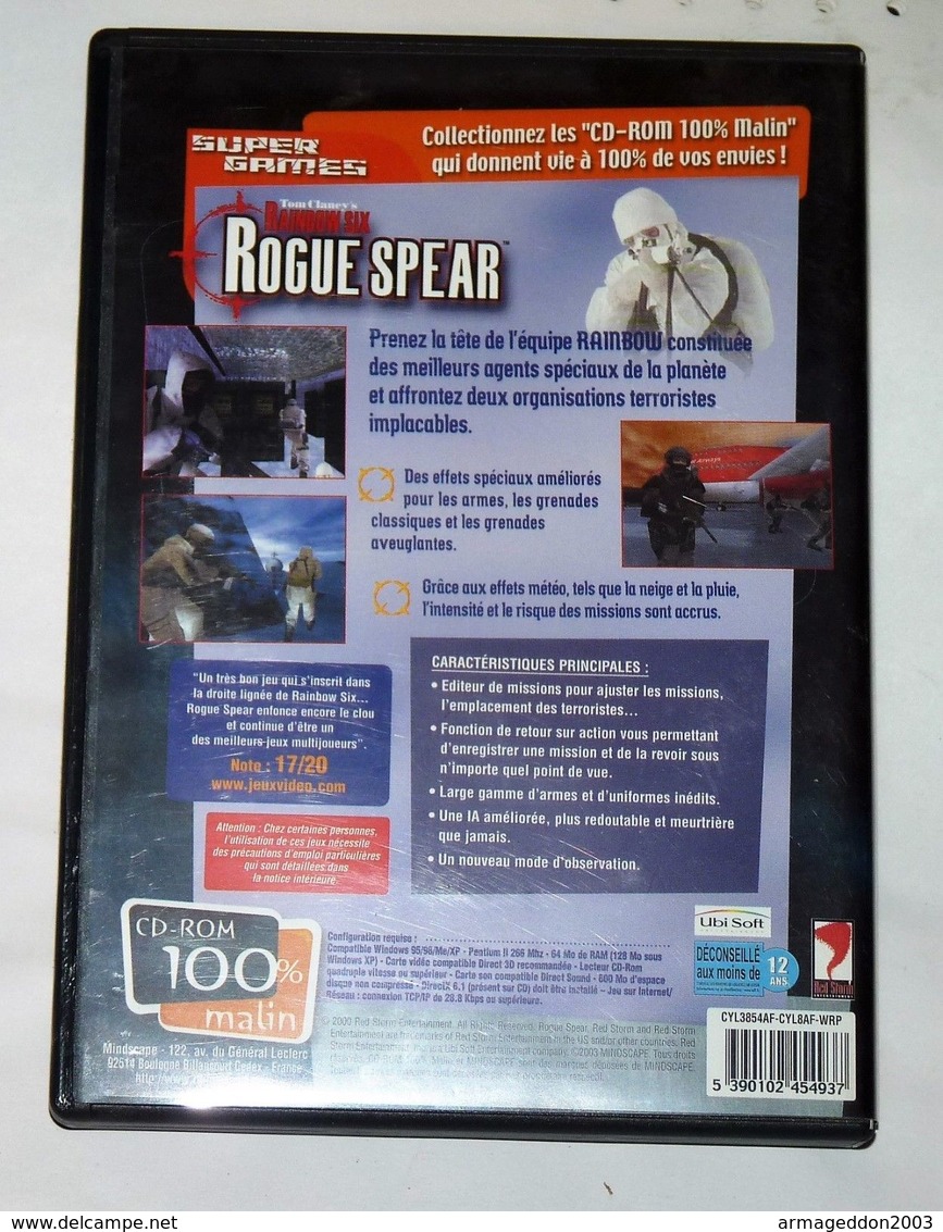 JEU PC Rainbow Six ROGUE SPEAR / BE - Jeux PC