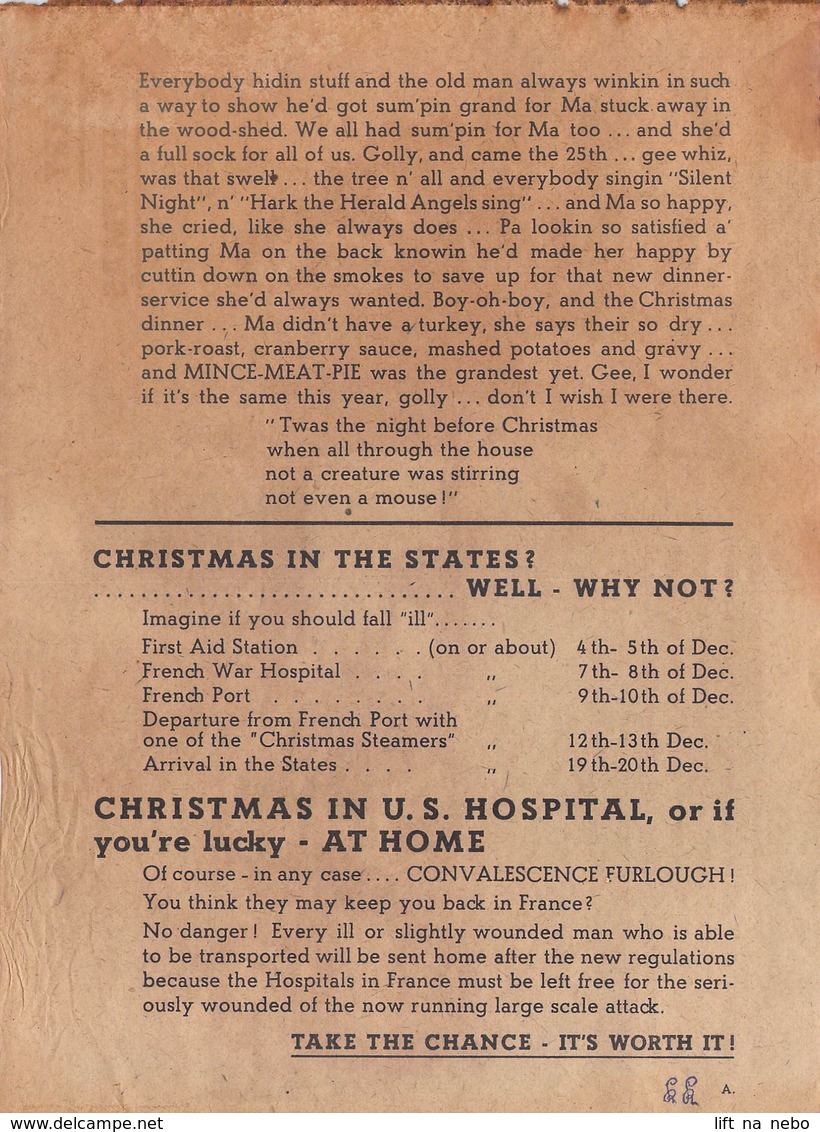 WWII WW2 German Propaganda Leaflet Tract Flugblatt, Code A., MERRY CHRISTMAS,  FREE SHIPPING WORLDWIDE - Non Classés