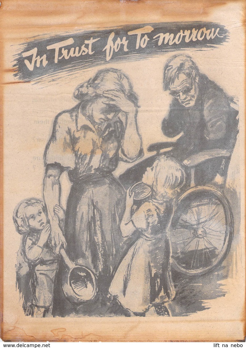 WWII WW2 German Propaganda Leaflet Tract Flugblatt, Code BWK-09-39, In Trust For Tomorrow,  FREE SHIPPING - Non Classés