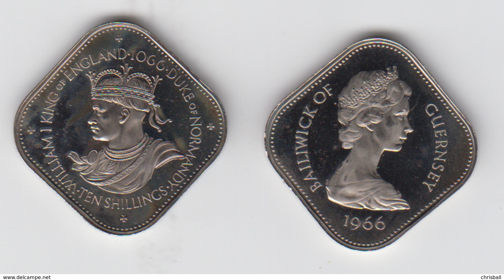 Guernsey Proof Coin Ten Shillings 10/- Dated 1966 - Guernsey