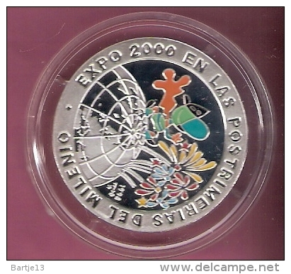 CUBA 10 PESOS 1998 EXPO 2000 ZILVER PROOF SCRATCHES ON CAPSEL - Cuba