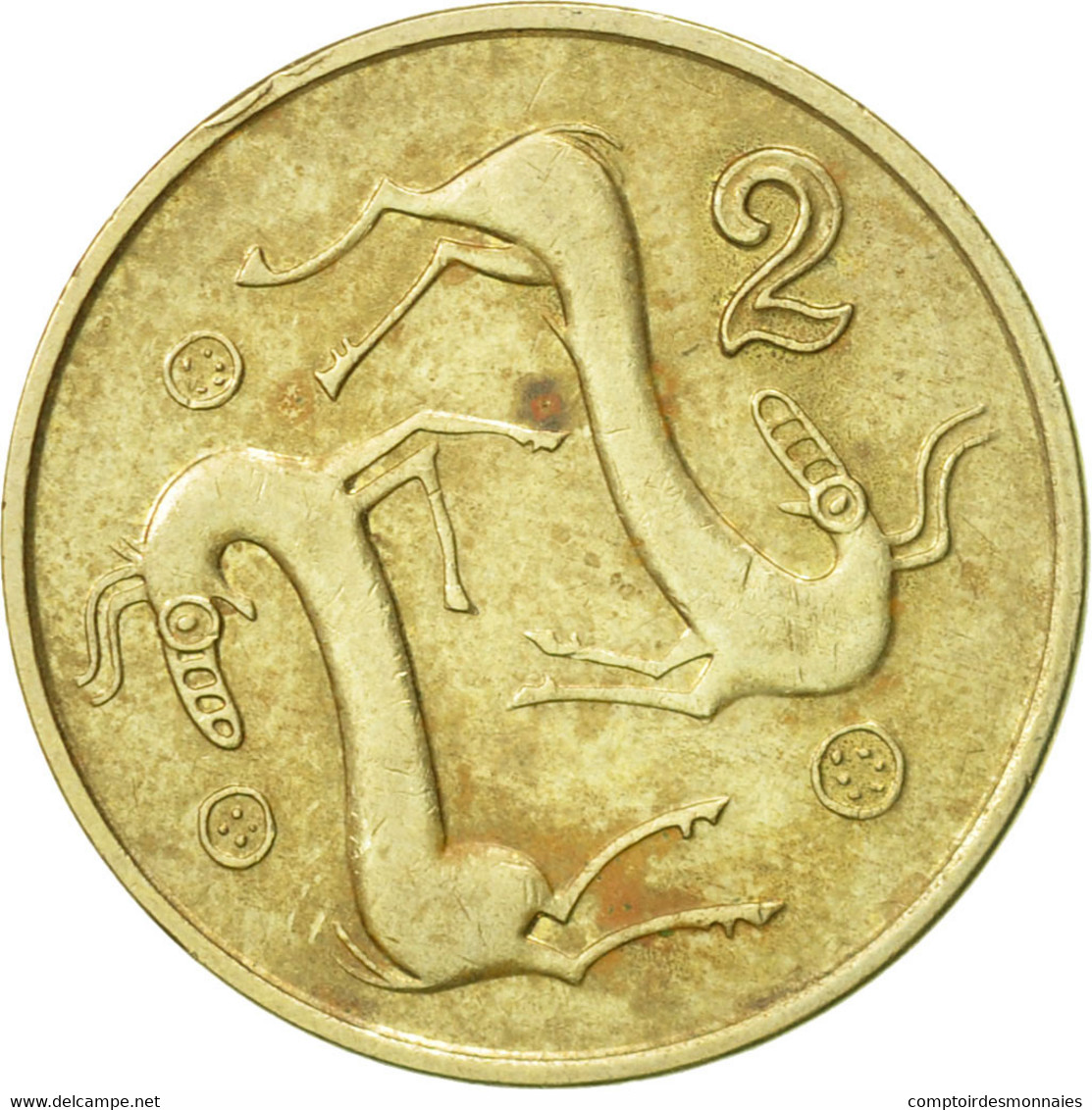 Monnaie, Chypre, 2 Cents, 1991, TTB, Nickel-brass, KM:54.3 - Chypre