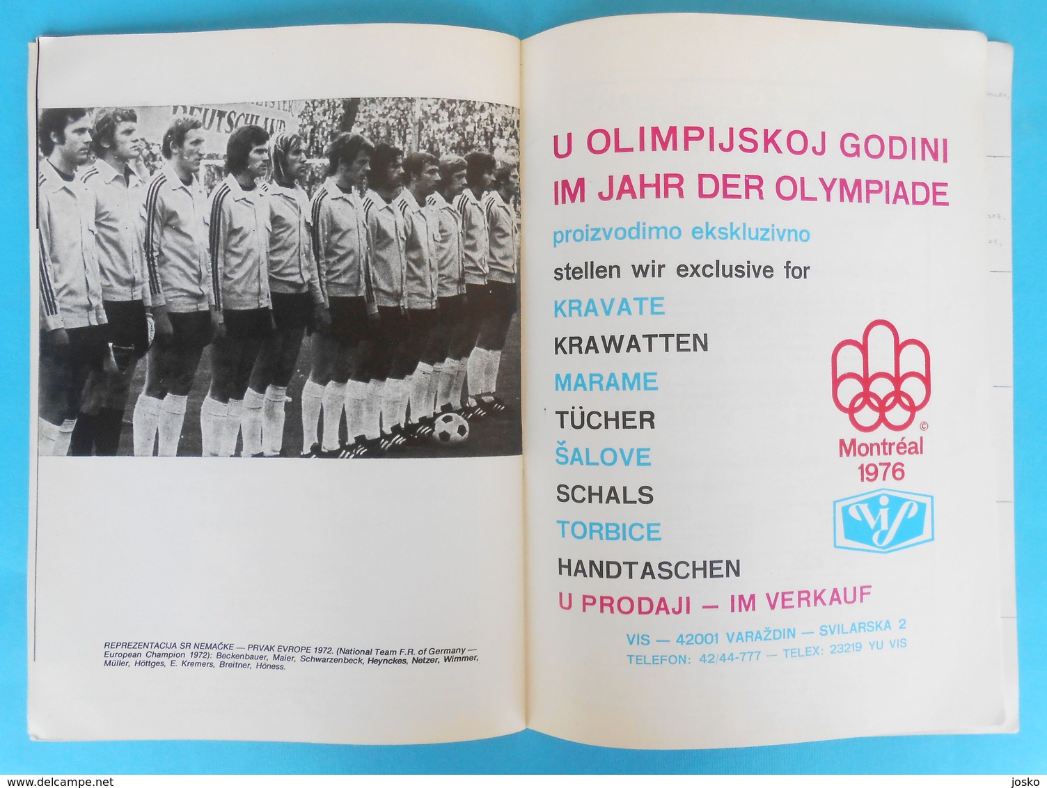 UEFA EURO 1976 (5th European Football Championship) programme * soccer fussball foot Czechoslovakia W. Germany Holland