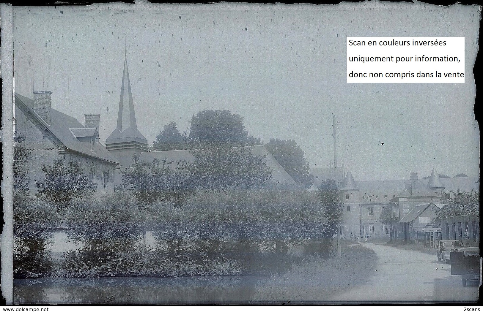 Dépt 80 - BEAUCAMPS-LE-JEUNE - PLAQUE De VERRE (négatif Photo Noir & Blanc, Cliché R. Lelong) - L'ÉGLISE - Autres & Non Classés