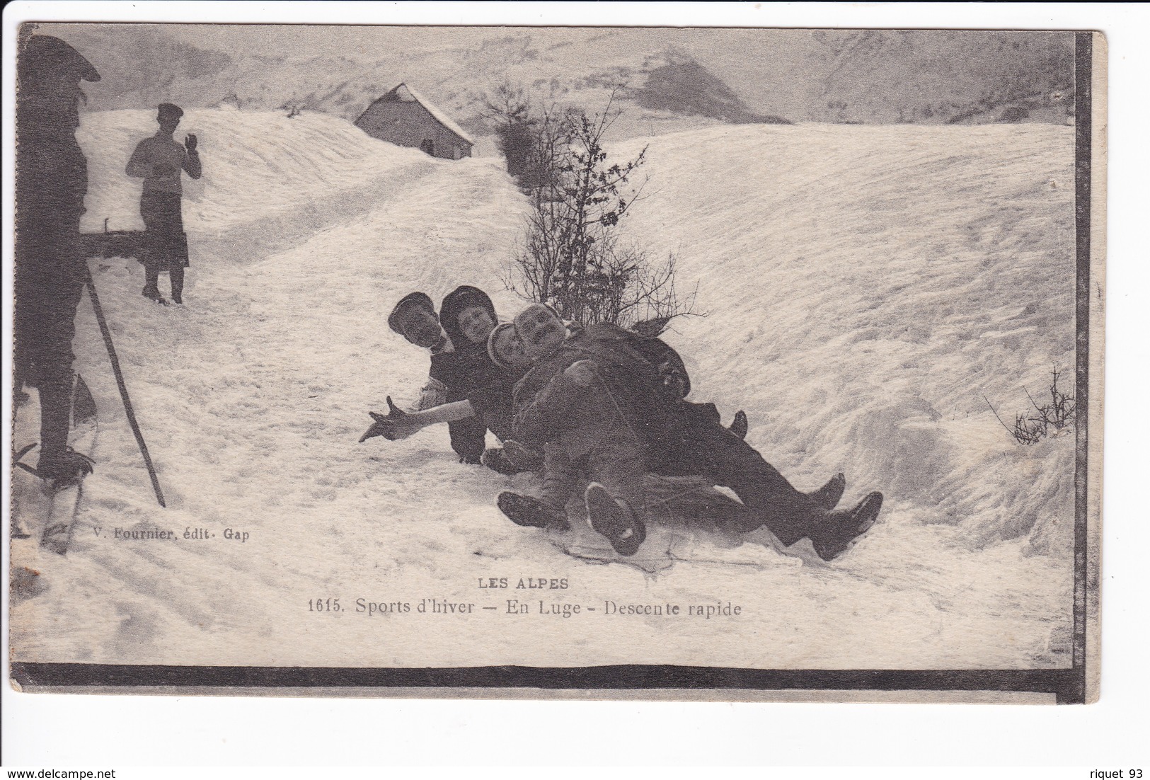 LES ALPES - 1615 - Sports D'hiver. En Luge - Descente Rapide - Winter Sports