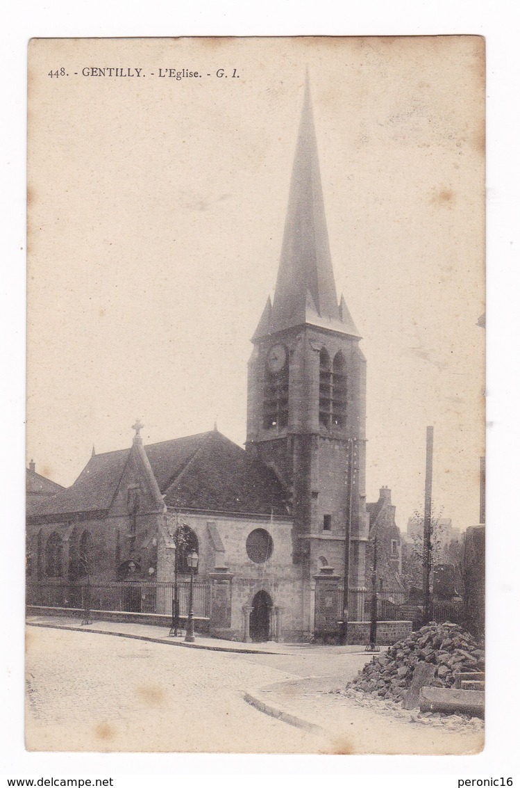 Jolie CPA Gentilly (Val-de-Marne), Eglise. A Voyagé En 1904 - Gentilly