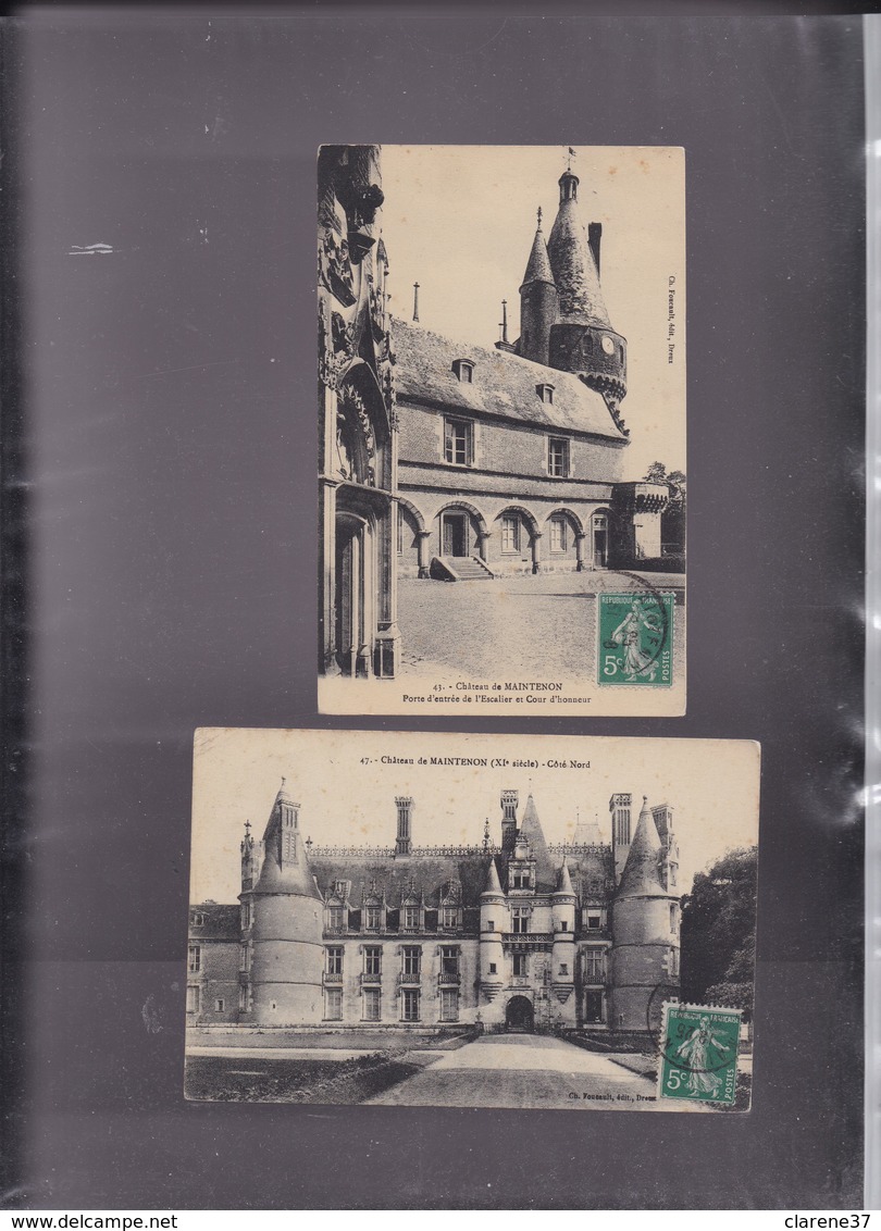 28,EURE ET LOIR, MAINTENON ,lot De 2 Cartes, Le Château - Maintenon