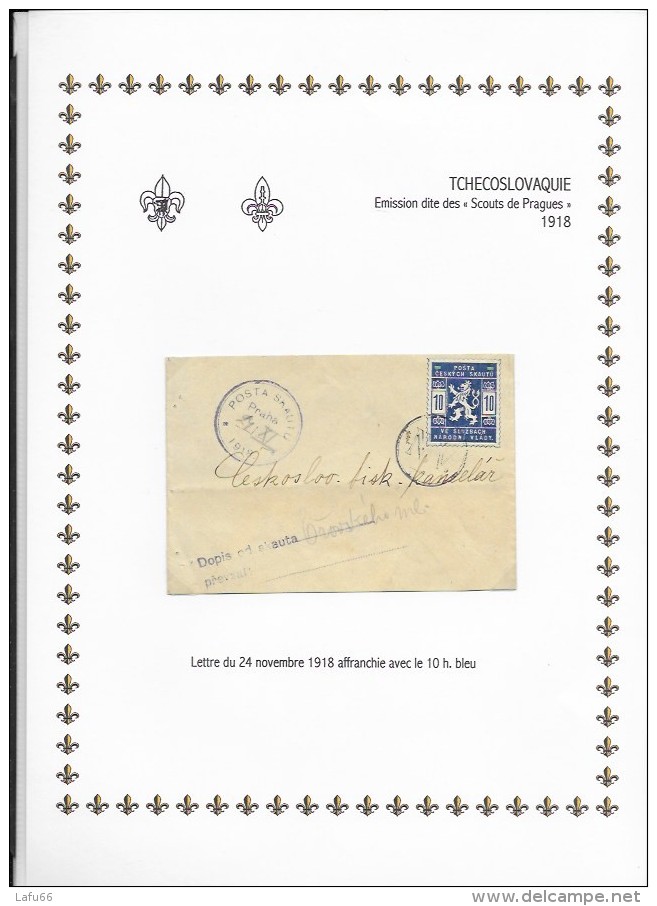 Tchecoslovaquie - Tschechhoslowakei - Checosmovaquia - Emission Dite Des Scouts De Pragues - 1918 - Lettres & Documents