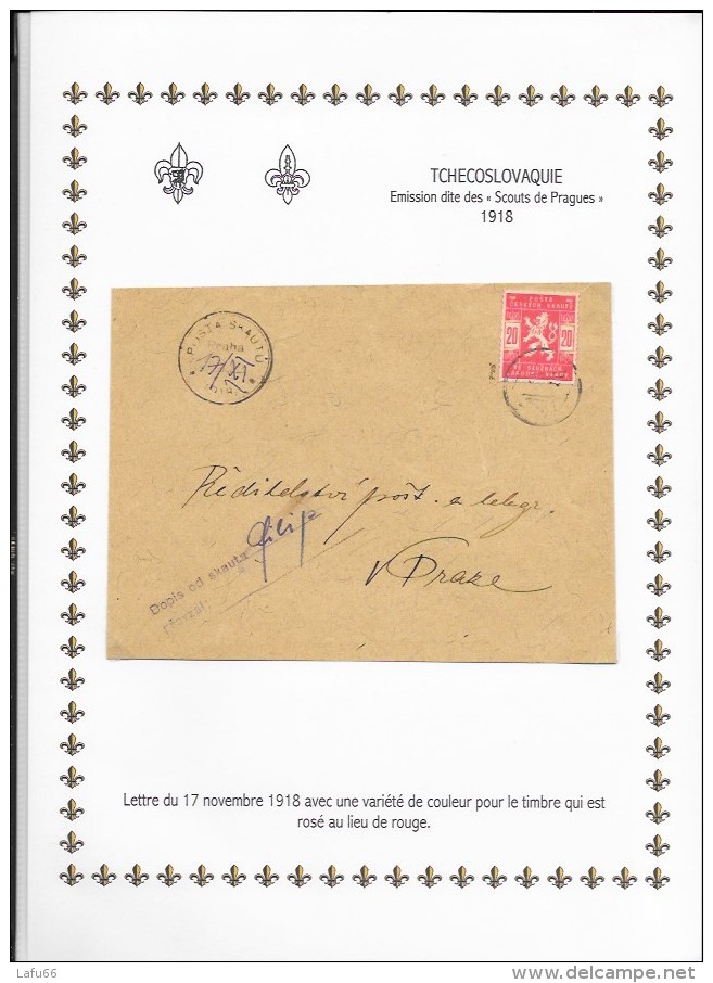 Tchecoslovaquie - Tschechhoslowakei - Checosmovaquia - Emission Dite Des Scouts De Pragues - 1918 - Lettres & Documents