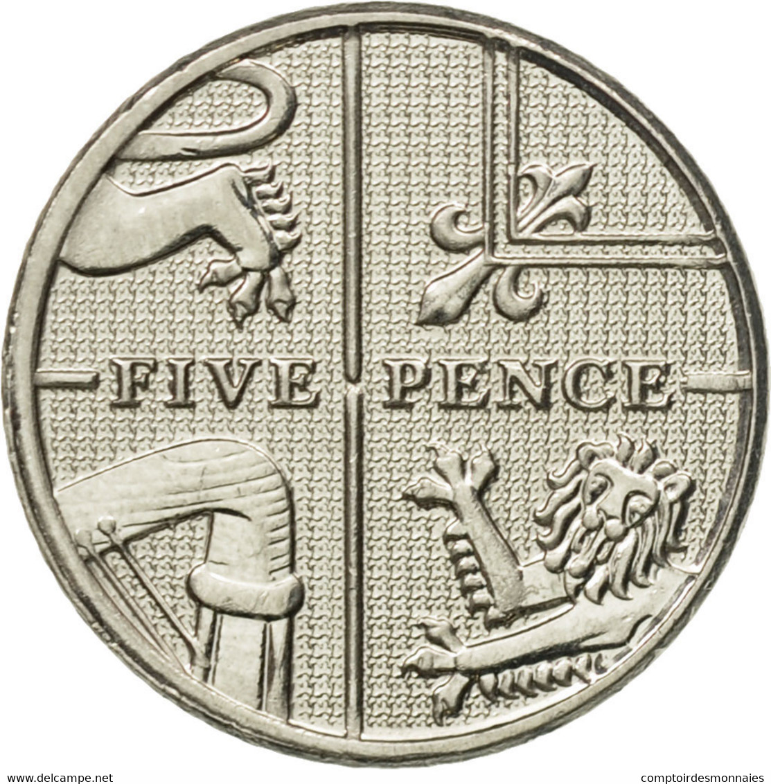 Monnaie, Grande-Bretagne, Elizabeth II, 5 Pence, 2012, British Royal Mint, TTB+ - 5 Pence & 5 New Pence