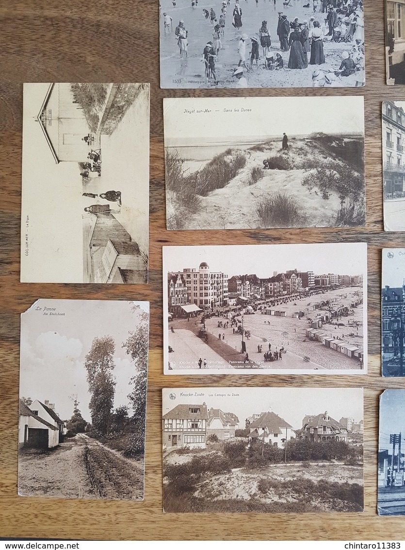 Lot 28 cartes postales - Côte belge/Ostende/Knocke/Wenduyne - Années 10/20