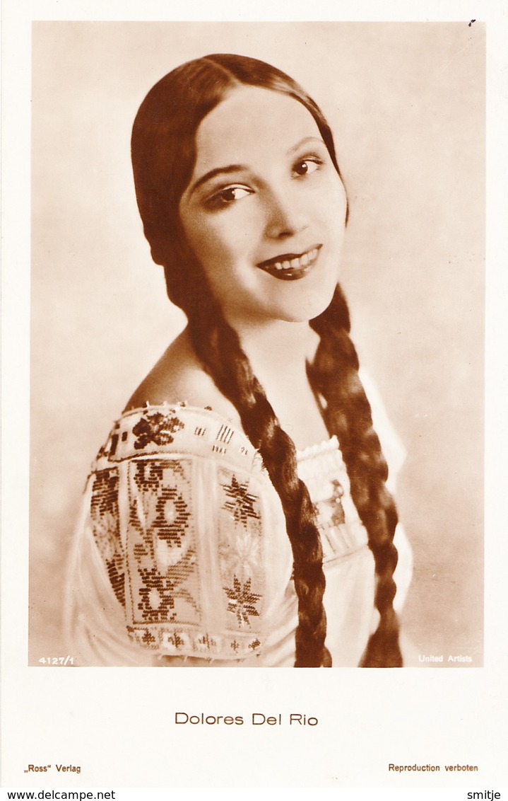 ACTRESS DOLORES DEL RIO 1920'S-1930'S ROSS VERLAG PHOTO POSTCARD UNITED ARTISTS - Entertainers