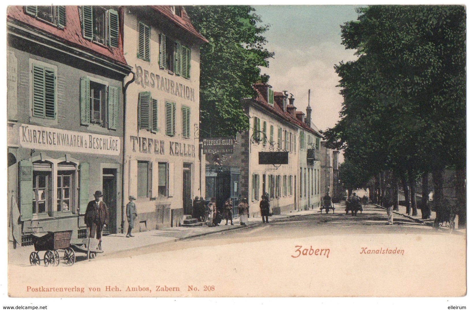 SAVERNE (67) ZABERN. KANALSTADEN. CARTE COLORISEE. - Saverne