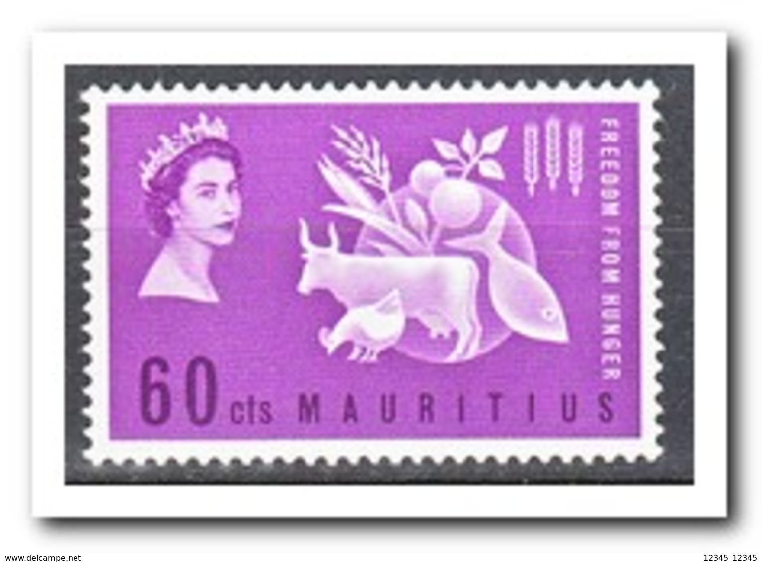 Mauritius 1963, Postfris MNH, Fight Against Hunger, Animals - Mauritius (1968-...)