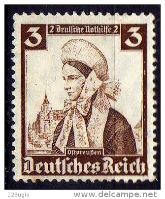 Deutsches Reich, 1935, Mi 588 * Nothilfe-Volkstrachten [250818LAII] - Unused Stamps