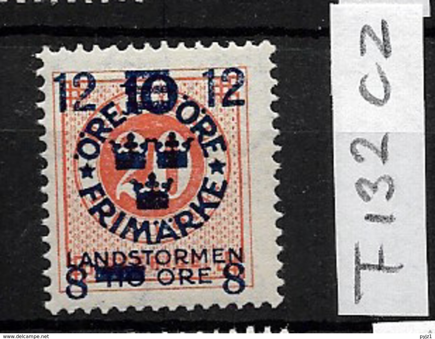 1918 MNH Sweden, Landstrom III: Watermark KPV - Unused Stamps