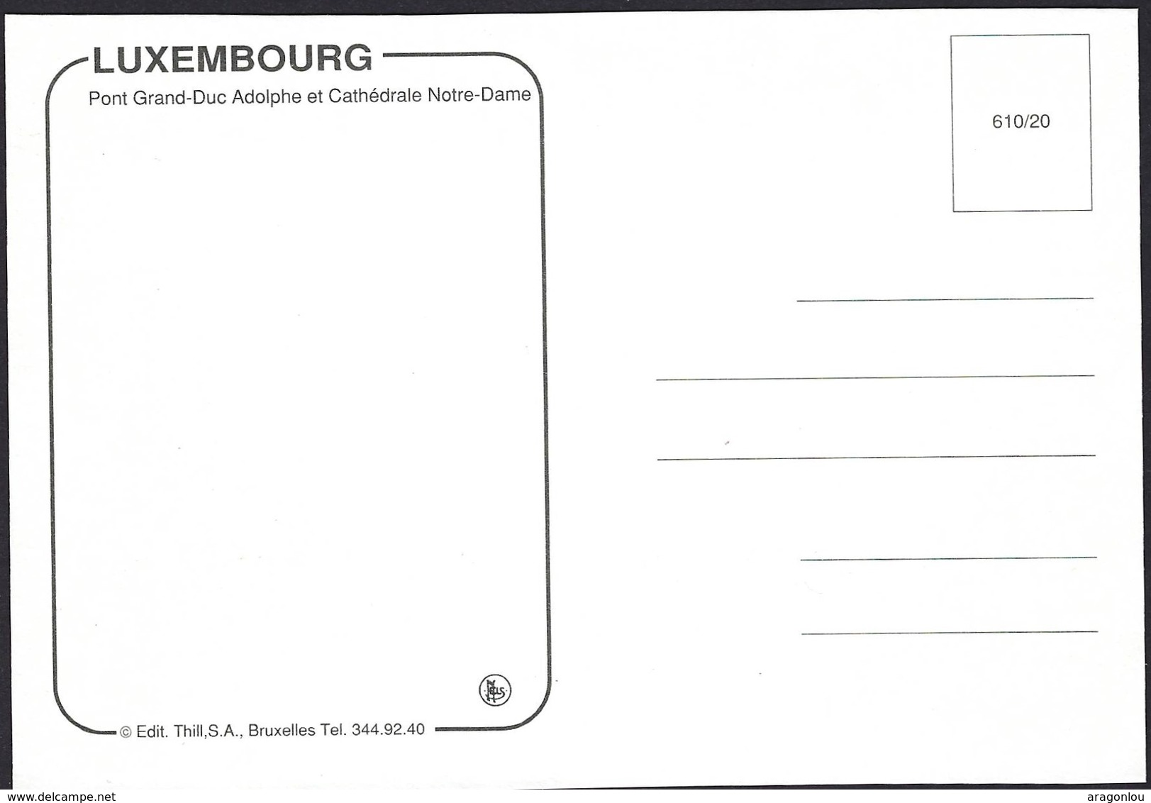 Luxembourg - Ville  Pont Grand-Duc Adolphe Et Cathédrale Notre-Dame, Carte Semi-moderne Non-postée (2scans) - Luxembourg - Ville