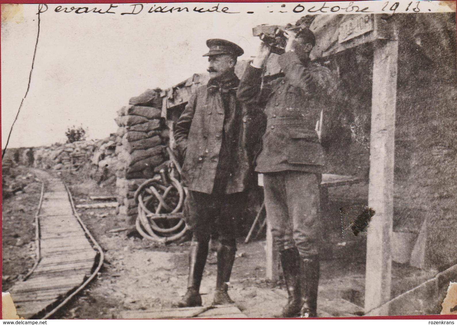 Early Reproduction Old Photo WW1 WWI World War Devant Dixmude Diksmuide 22 Octobre 1918 ? - Autres & Non Classés