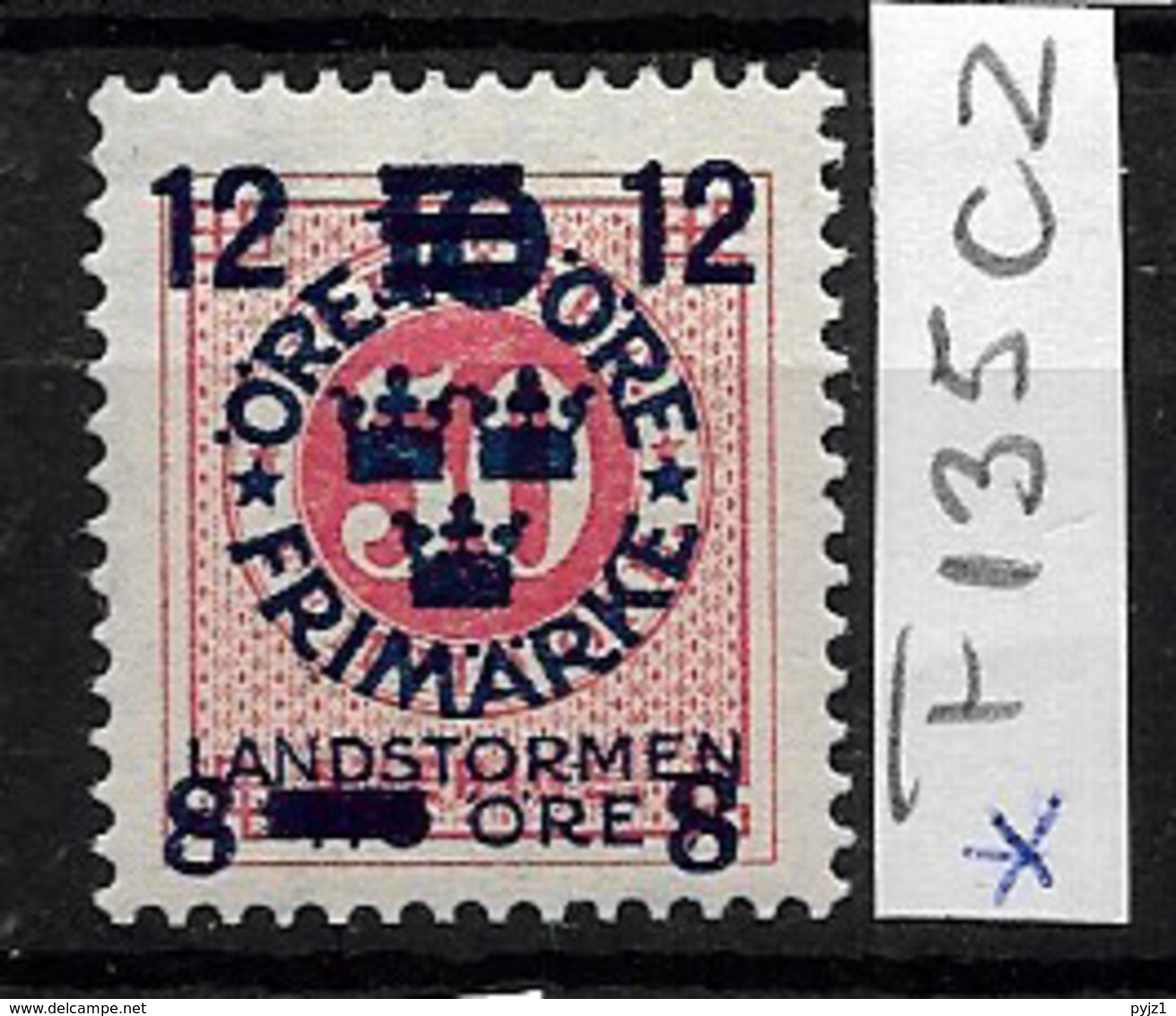 1918 MH Sweden, Landstrom III: Watermark KPV - Ongebruikt