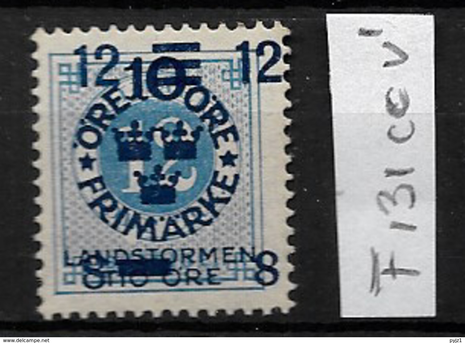 1918 MNH Sweden, Landstrom III: Overprint Shifted - Ongebruikt