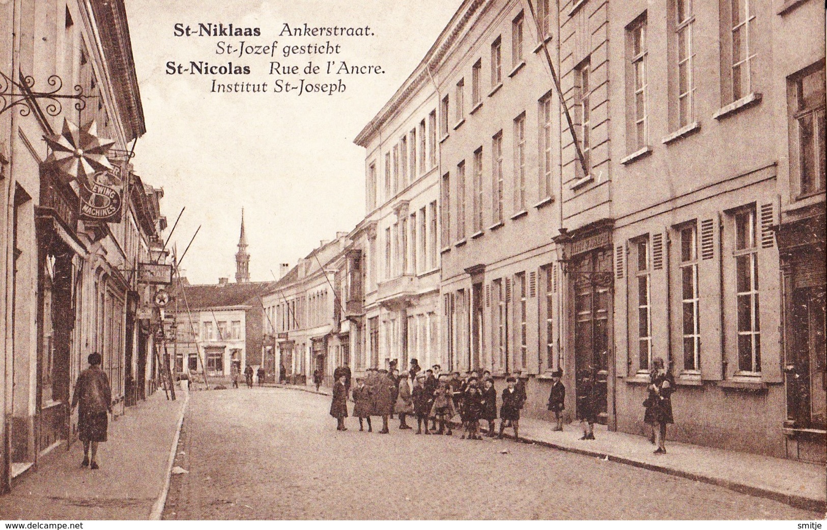 ST NIKLAAS CA. 1910-1920 ANKERSTRAAT ST JOZEF GESTICHT - ED. TRIENPONT - Sint-Niklaas