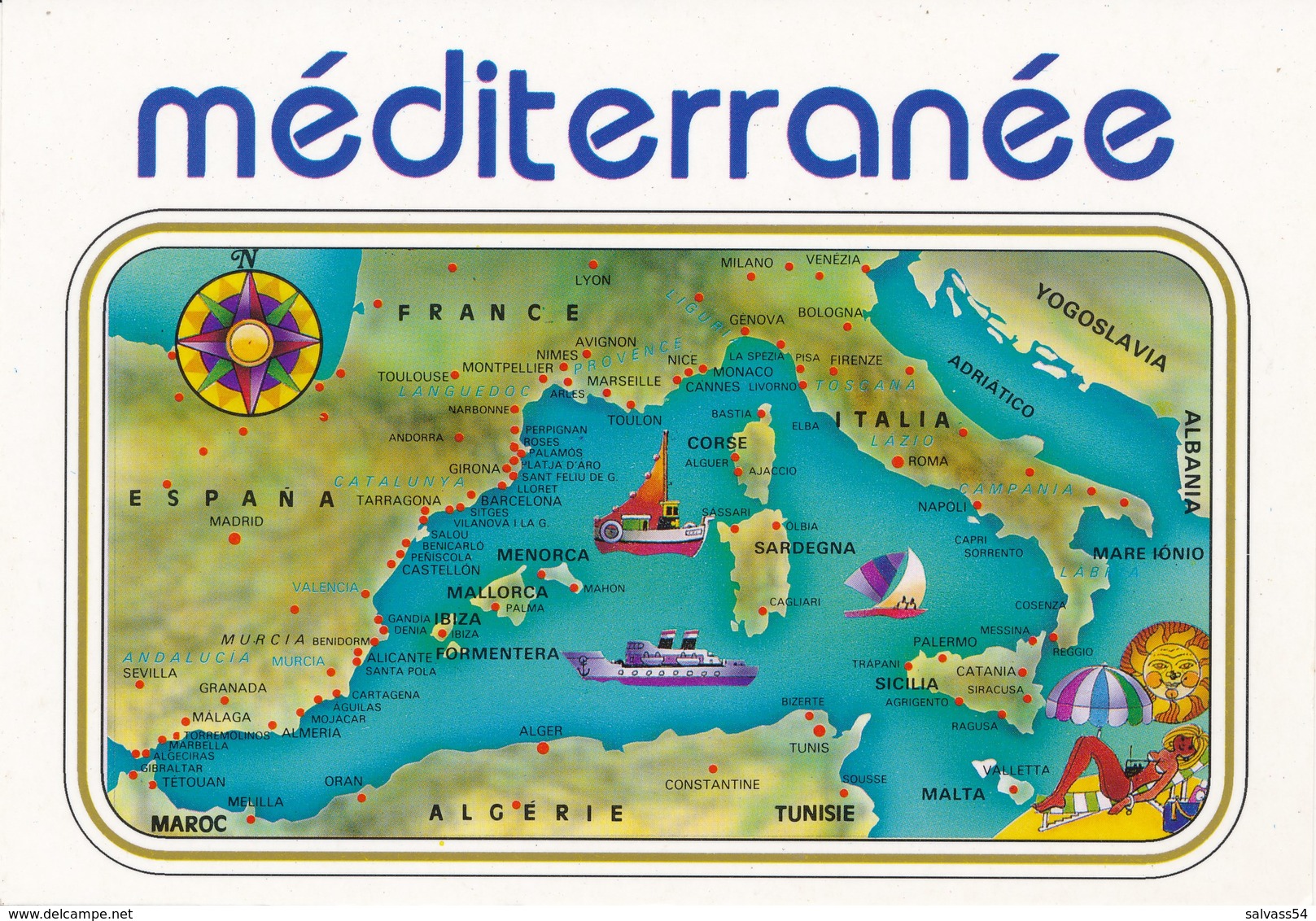 Carte Géographique - La Méditerranée - Cartes Géographiques