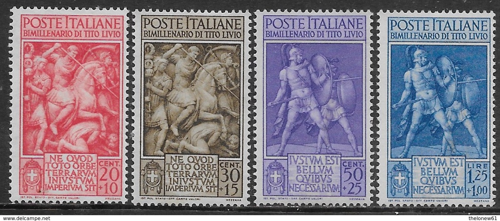 Italia Italy 1941 Regno Tito Livio Sa N.458-461 Completa Nuova MH * - Nuovi