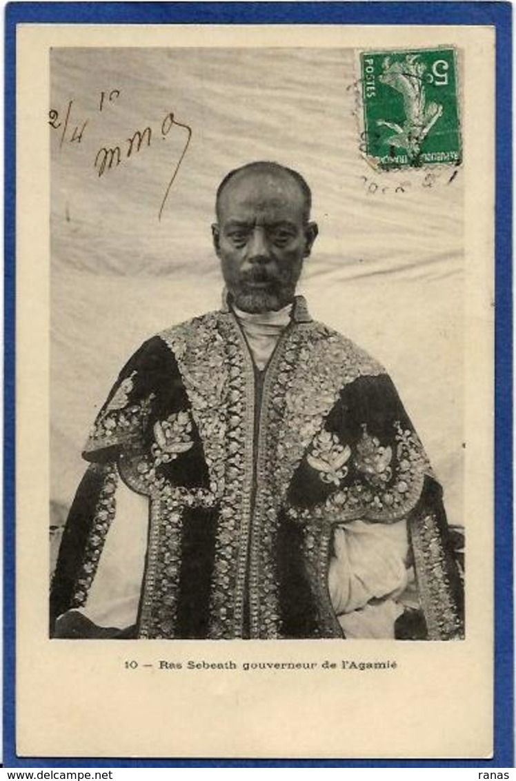 CPA Ethiopie Ethiopia Ethnic Afrique Noire Type Circulé Abyssinie Gouverneur De L'Agamié - Äthiopien