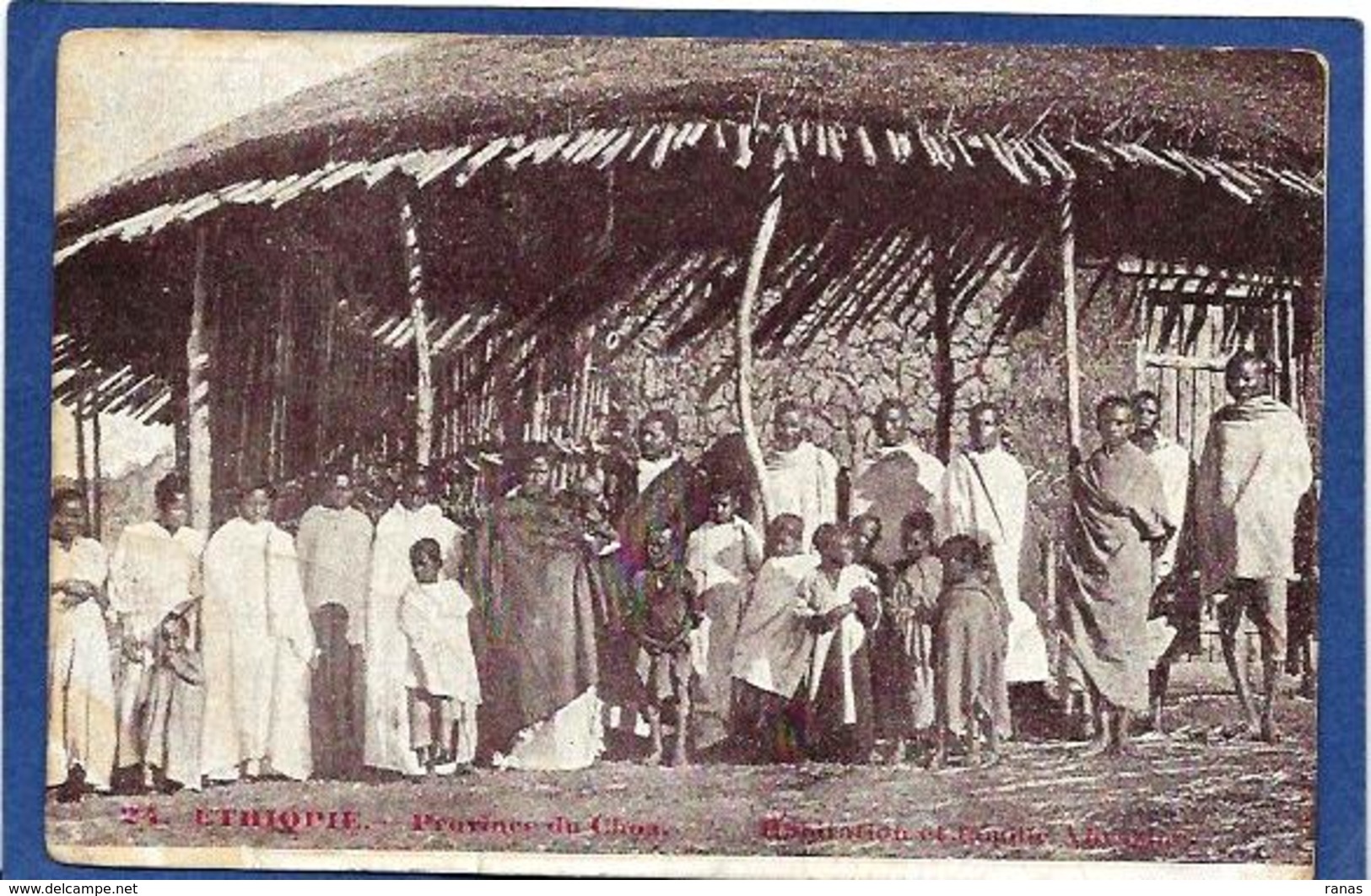 CPA Ethiopie Ethiopia Ethnic Afrique Noire Type Circulé Abyssinie Province Du Chon - Ethiopie