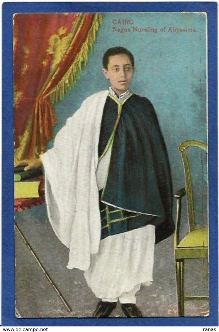 CPA Ethiopie Ethiopia Ethnic Afrique Noire Type Circulé Abyssinie Négus En Egypte - Etiopia