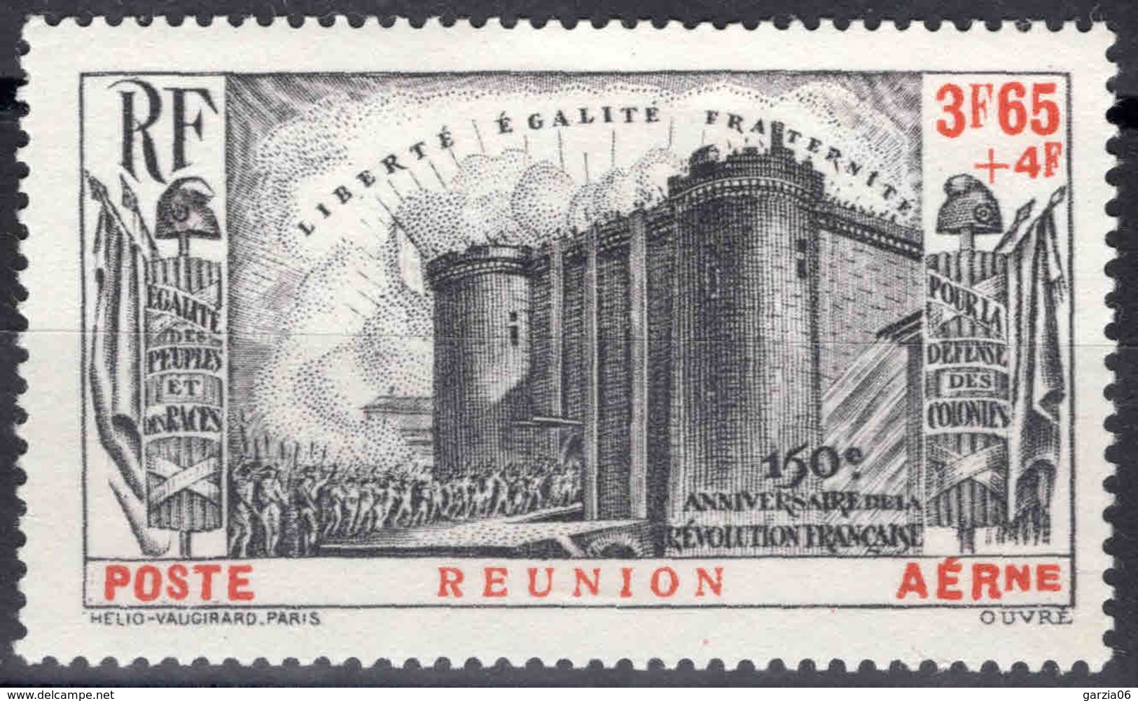 Reunion  - 1939 -  Anniversaire De La Révolution  - PA 6  - Neuf * - MLH - Poste Aérienne