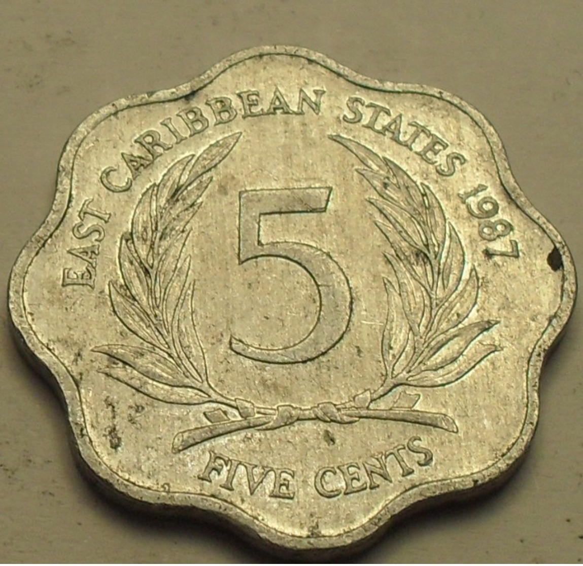 1987 - Caraïbe Orientale Etats - East Caribbean States - 5 CENTS, Elizabeth II, KM 12 - Caraïbes Orientales (Etats Des)