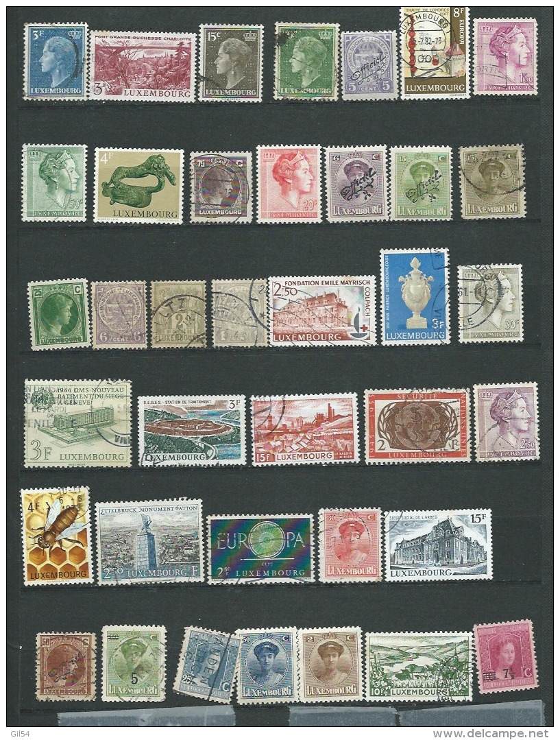 Lot De 38 Timbres Du Luxembourg Toute Epoques Confondues Tout Etat - Ava 224 - Autres & Non Classés