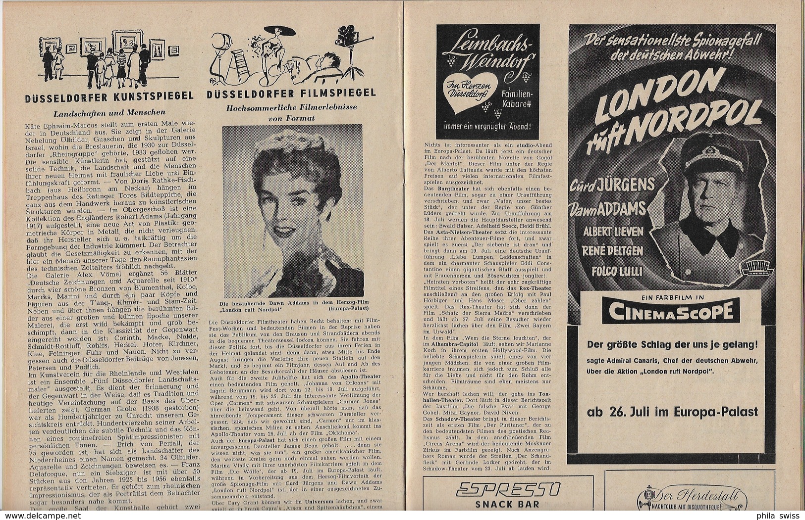 Deutschland BRD - Düsseldorfer Wochenspiegel No. 14 1957 - 52 Seiten - Travel & Entertainment