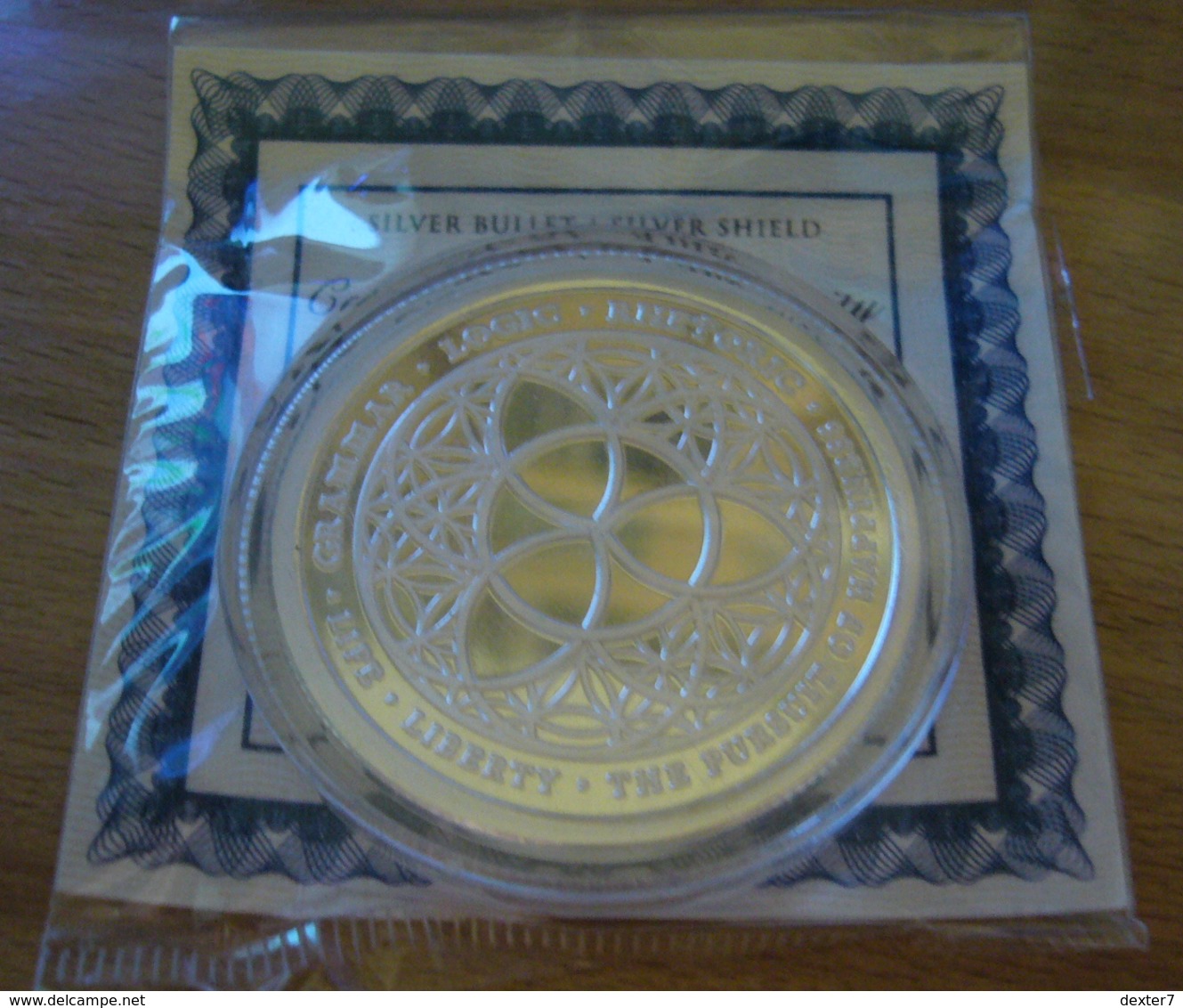 USA United States, Chris Duane Silver Shield TRIVIUM 2012 PROOF 1 Oz Pure Silver - 1 Oncia Argento Stati Uniti - Verzamelingen