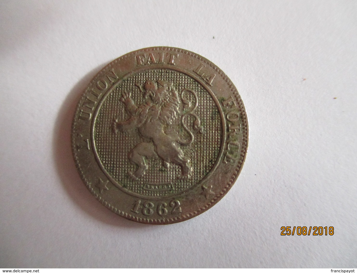 Belgique: 5 Centimes 1862 - 5 Centimes