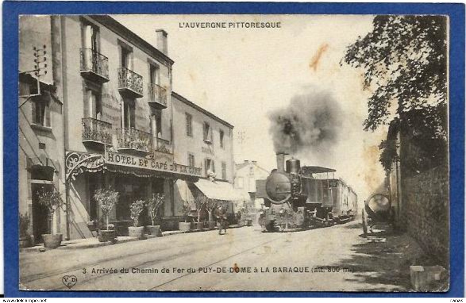 CPA Puy De Dôme Auvergne La Barraque Train Chemin De Fer Tramway Circulé - Altri & Non Classificati