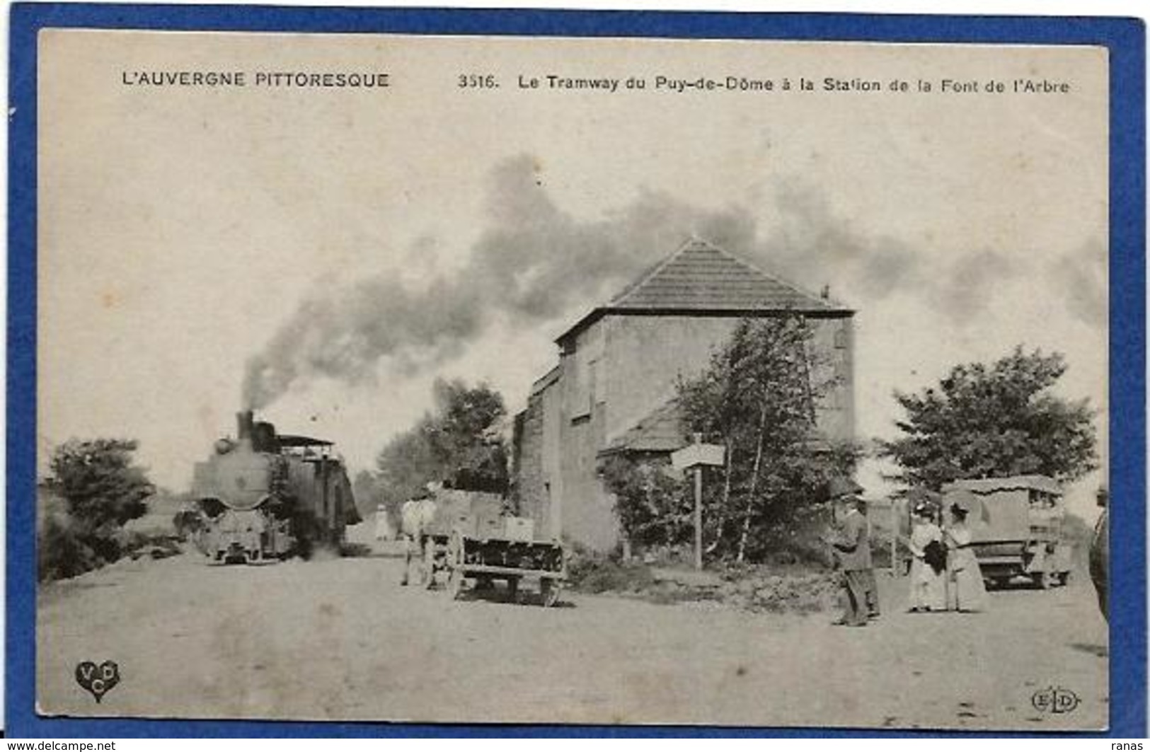 CPA Puy De Dôme Auvergne La Font De L'arbre Train Chemin De Fer Tramway Non Circulé - Other & Unclassified