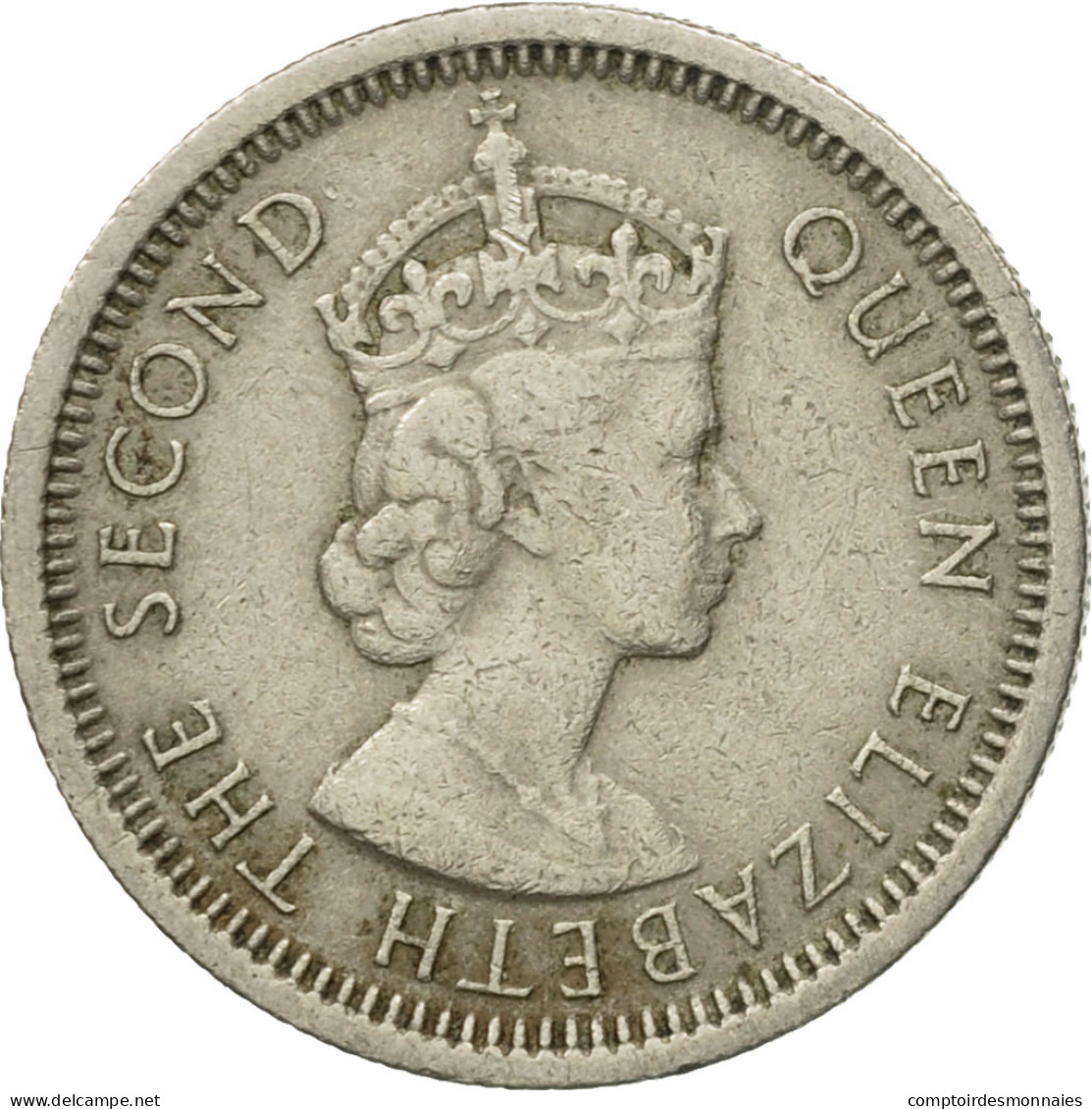 Monnaie, Etats Des Caraibes Orientales, Elizabeth II, 10 Cents, 1955, TTB - Territoires Britanniques Des Caraïbes