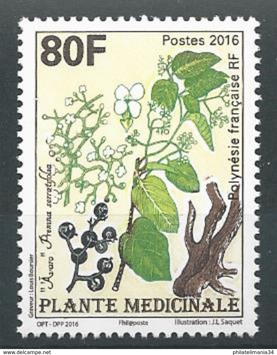 Polynésie Française 2016 - Plante Médicinale - Ungebraucht