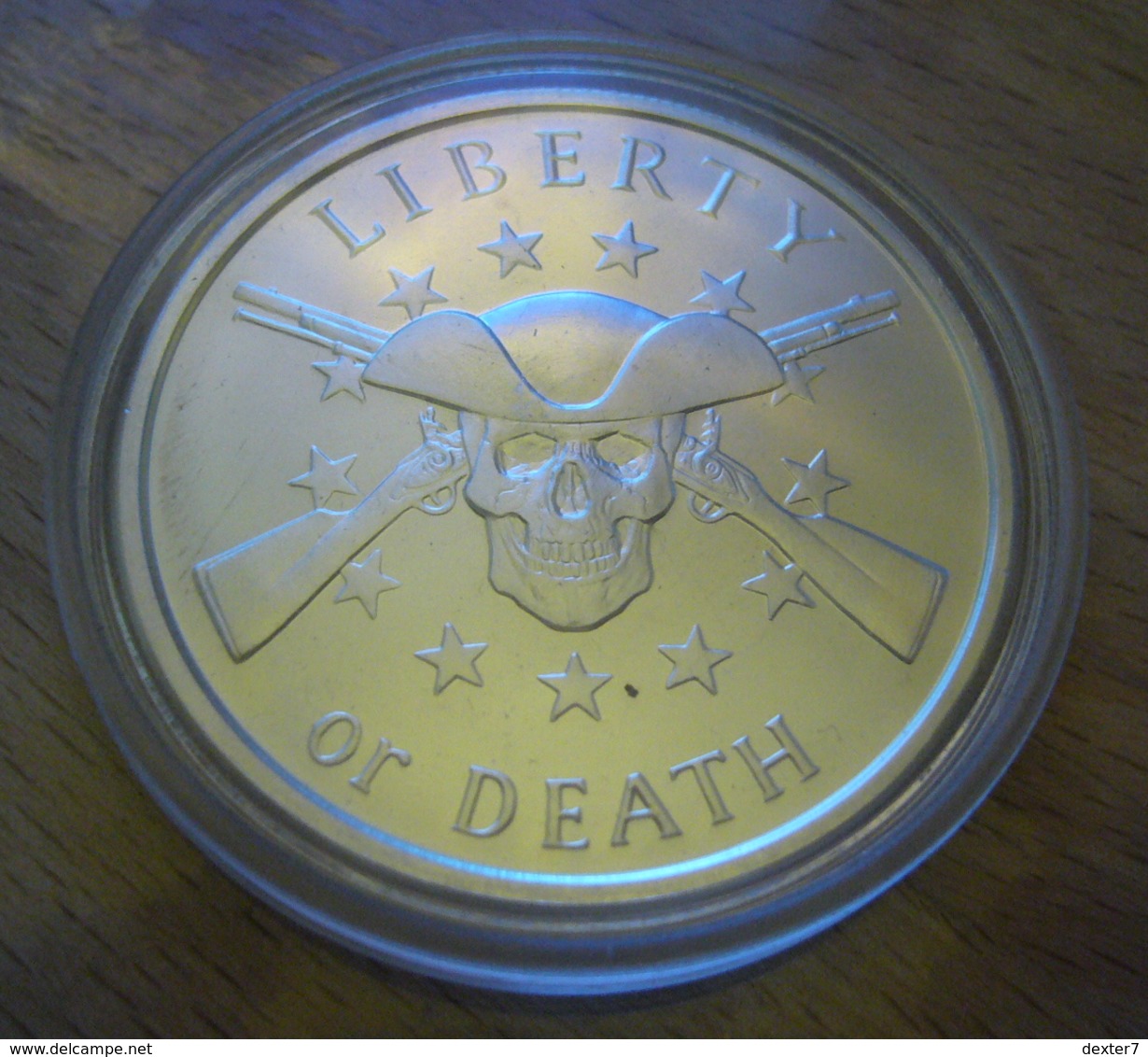 USA United States, Chris Duane Silver Shield LIBERTY OR DEATH 2014 BU 1 Oz Pure Silver - 1 Oncia Argento Stati Uniti - Sammlungen