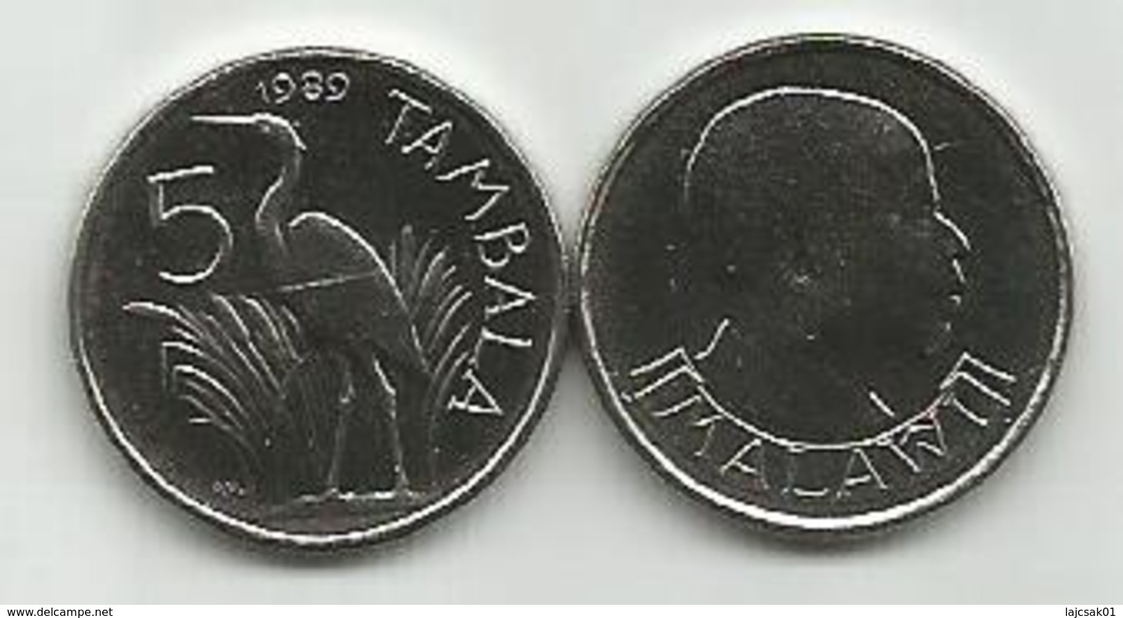 Malawi 5 Tambala 1989. High Grade - Malawi