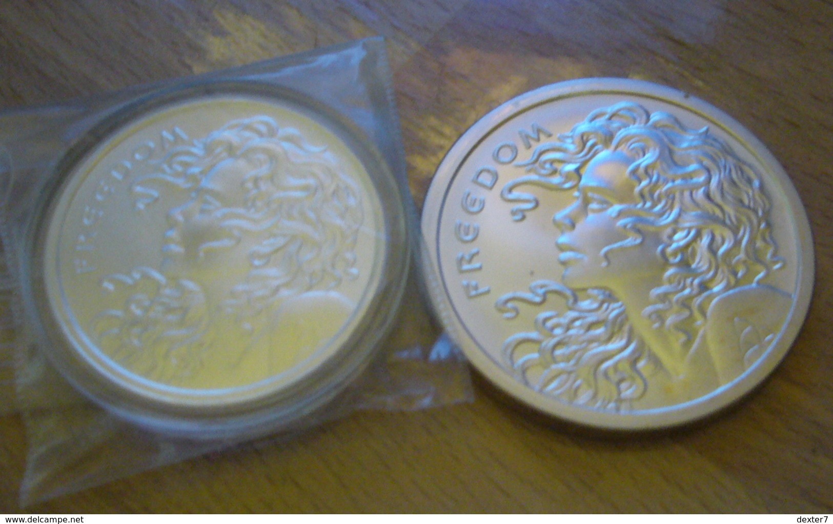 USA United States, 2 Oz Chris Duane Silver Shield FREEDOM GIRL 2015 BU 2 Oz Pure Silver 999 - Collezioni