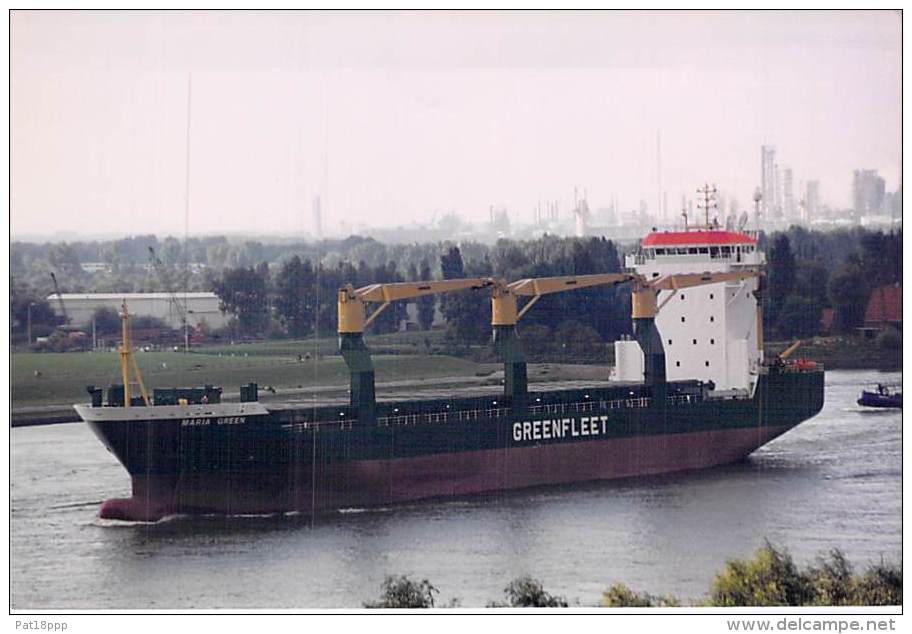 " MARIA GREEN " GREENFLEST ** Lot Of/de 2 ** PORTE CONTAINER CARRIER DOOR - PHOTO 1980-2001 - Cargo Commerce Merchant - Koopvaardij