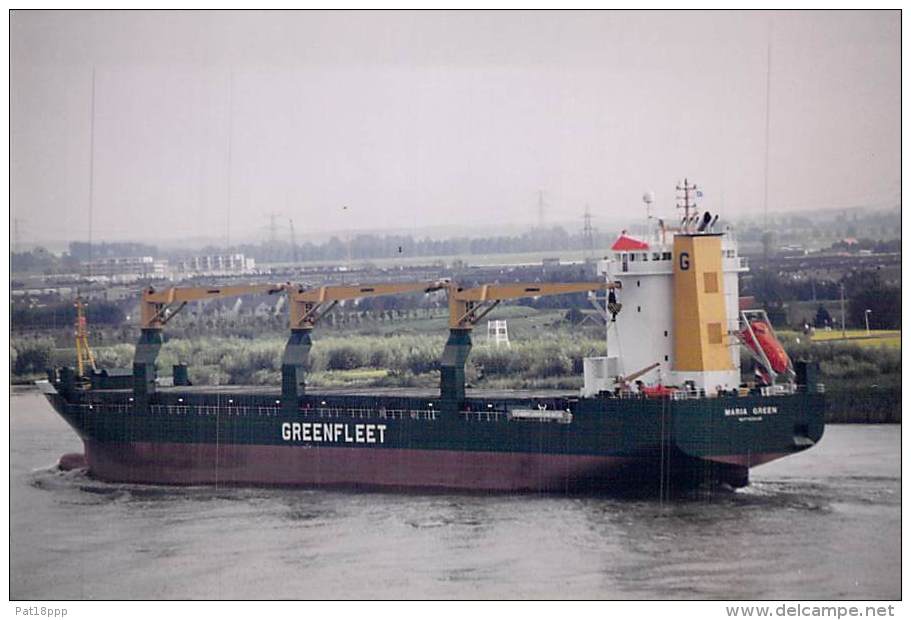 " MARIA GREEN " GREENFLEST ** Lot Of/de 2 ** PORTE CONTAINER CARRIER DOOR - PHOTO 1980-2001 - Cargo Commerce Merchant - Comercio