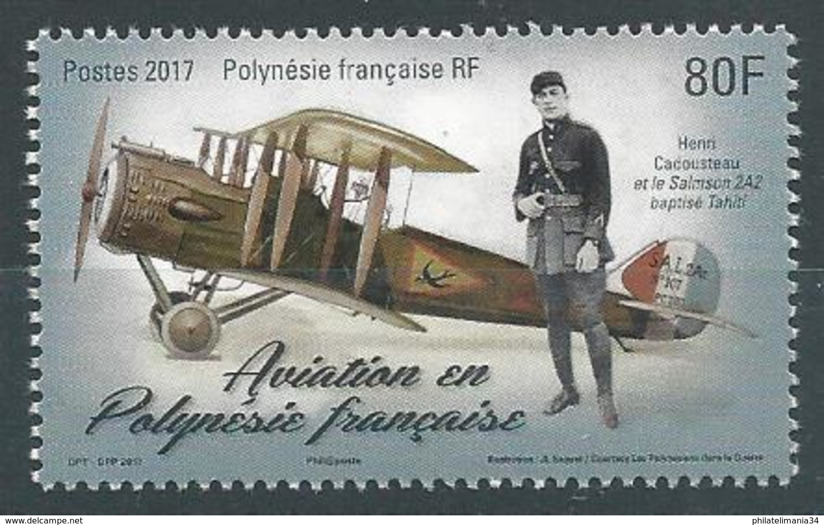 Polynésie Française 2017 - Aviation En Polynésie - Unused Stamps