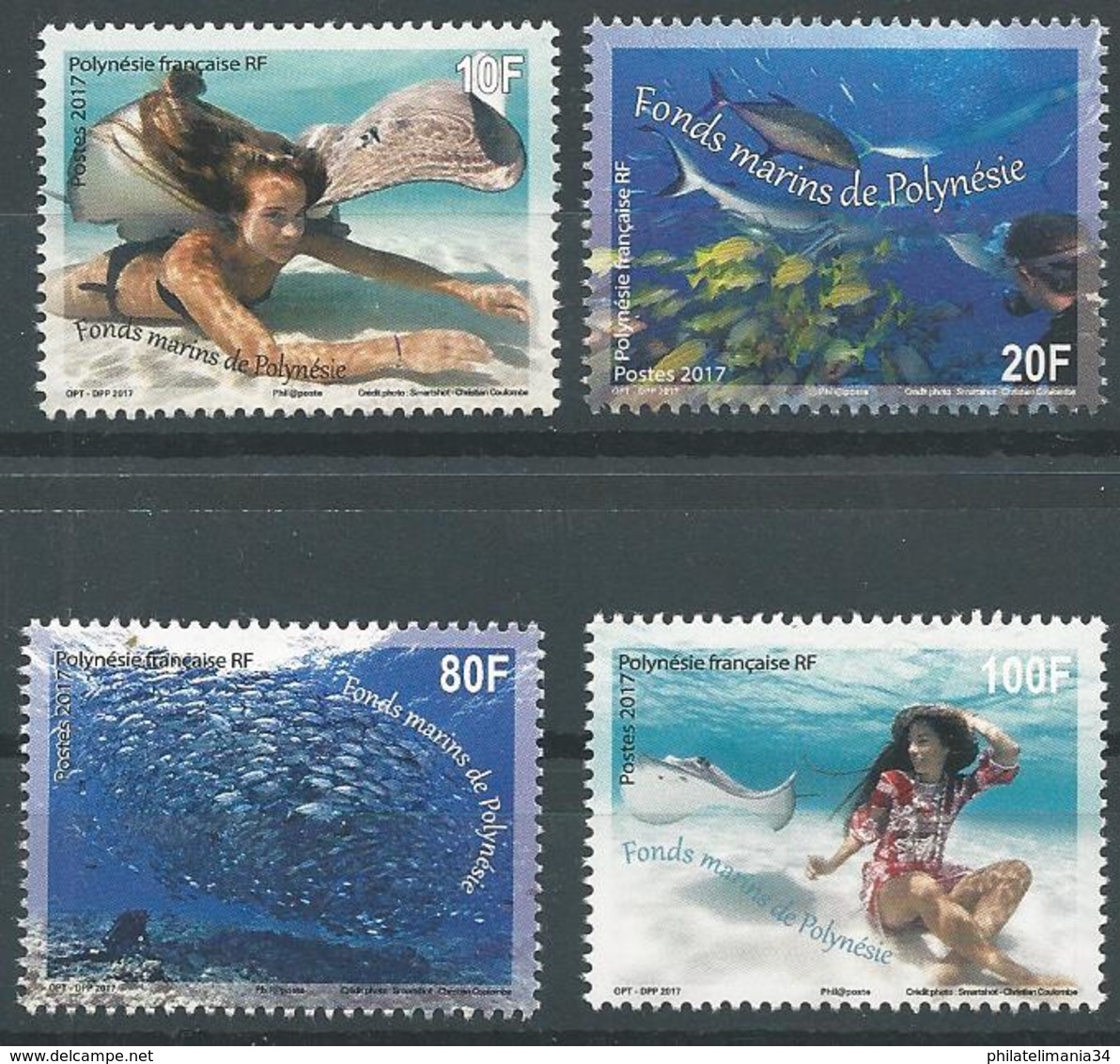 Polynésie Française 2017 - Les Fonds Marins - Unused Stamps