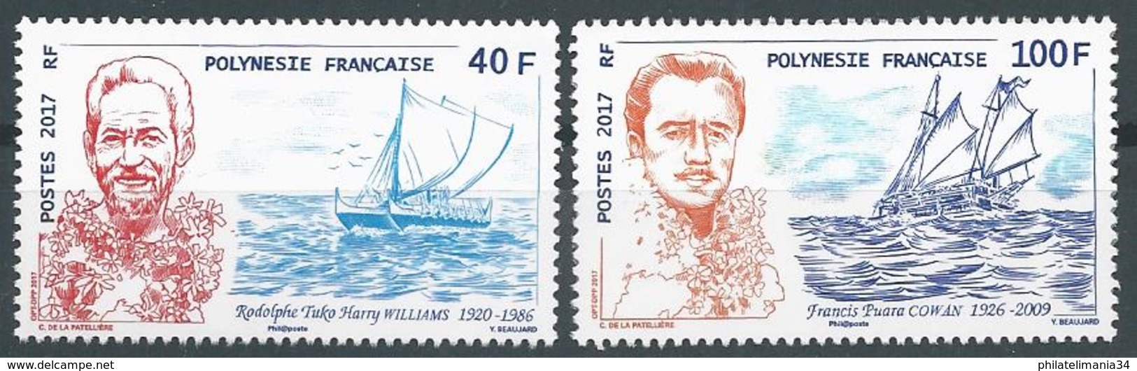 Polynésie Française 2017 - Navigation - Unused Stamps