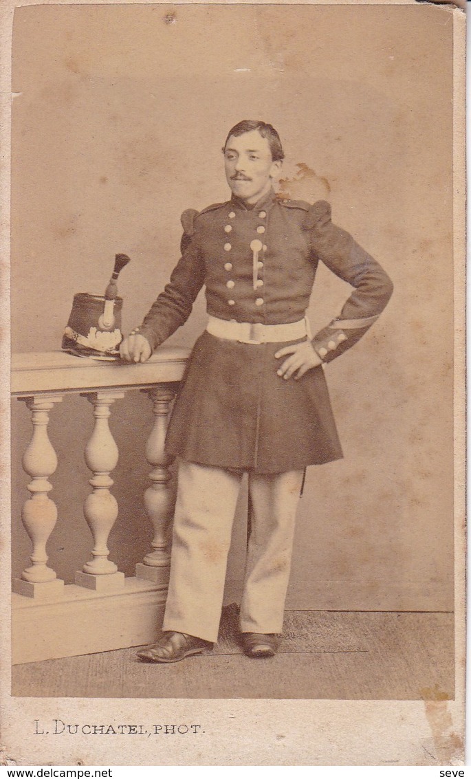 TOURNAI Photo CDV Militaire Par L. DUCHATEAU Années 1860 - Anciennes (Av. 1900)